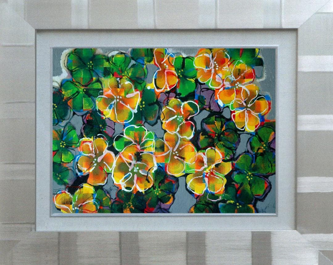 油絵 菅家令子 絵 絵画 インテリア F4-091616 花