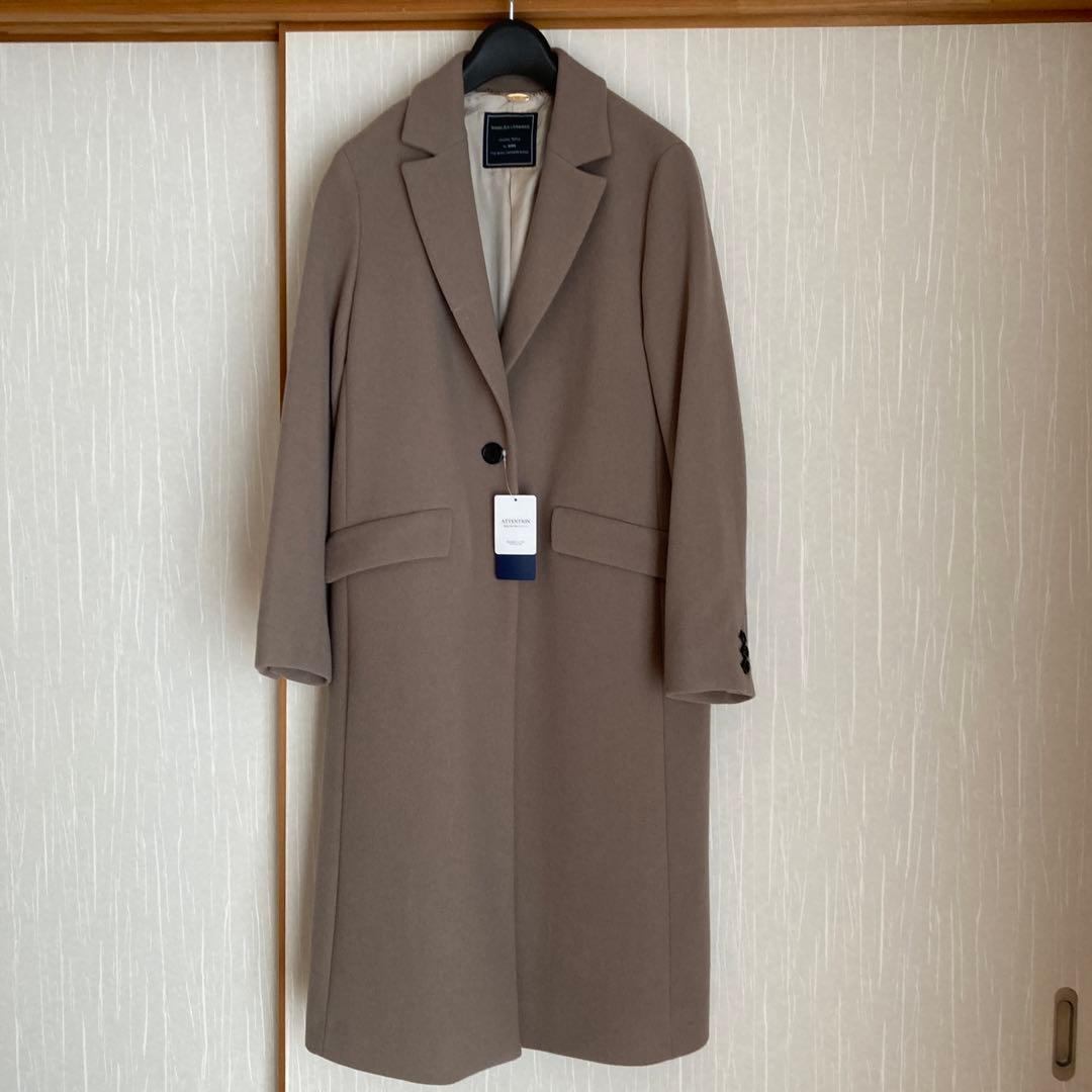SHIPS ウールカシミア混合 チェスターコート ベージュ　36