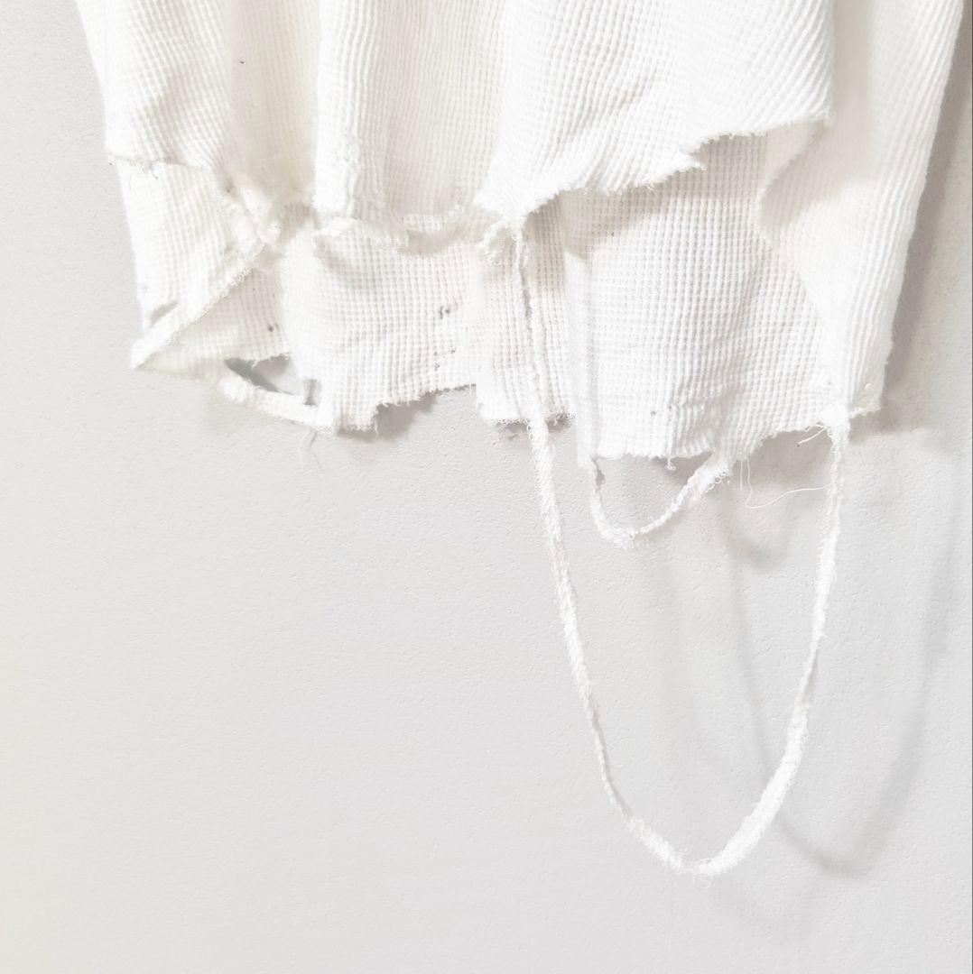 トップス ANCELLM 24SS DAMAGE WAFFLE TANK TOP