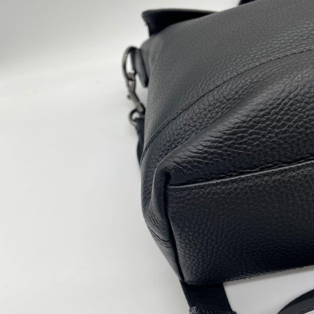 【極美品】コーチ　2way ビジネスバッグ　ハミルトン　レザー　黒　F75757