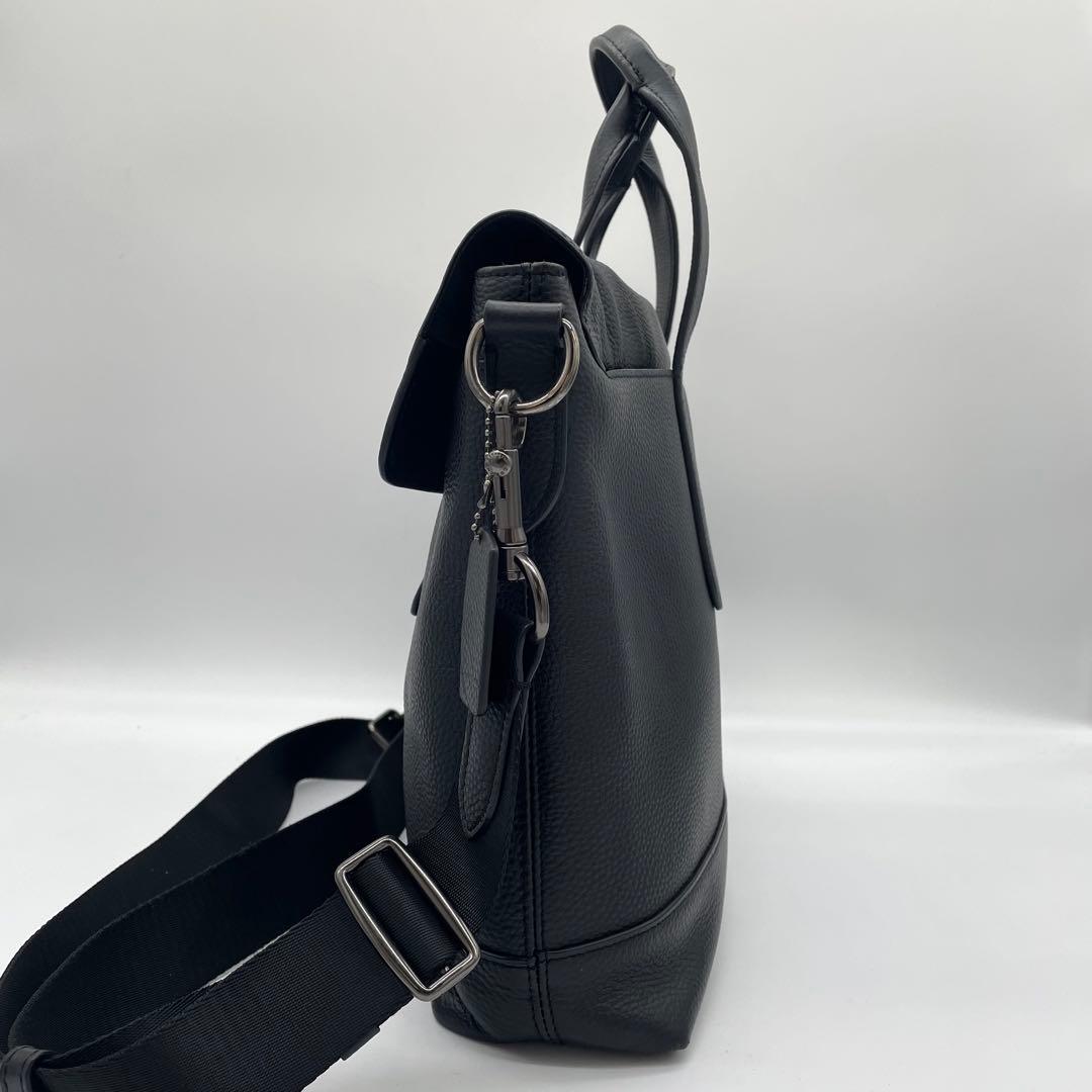 【極美品】コーチ　2way ビジネスバッグ　ハミルトン　レザー　黒　F75757