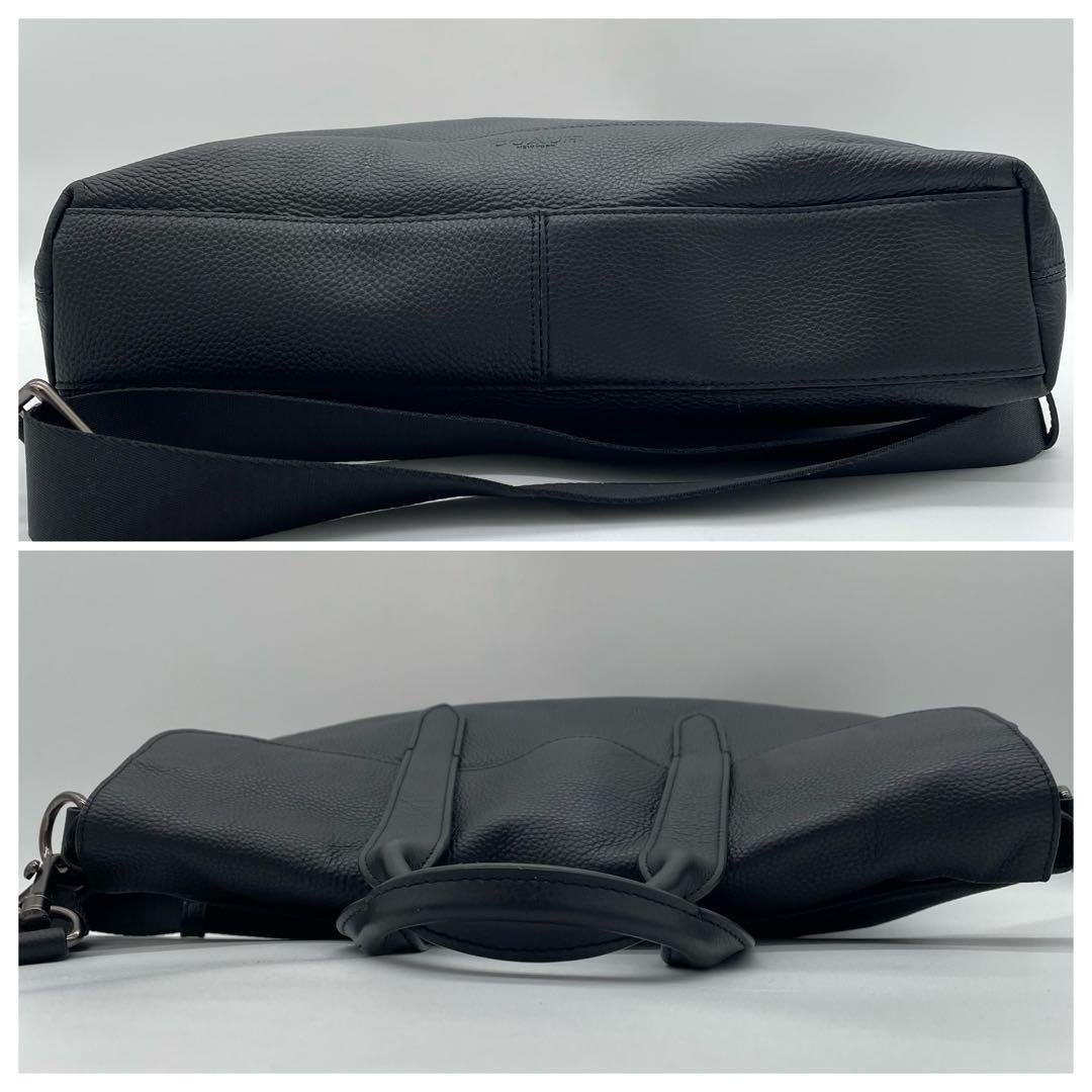 【極美品】コーチ　2way ビジネスバッグ　ハミルトン　レザー　黒　F75757