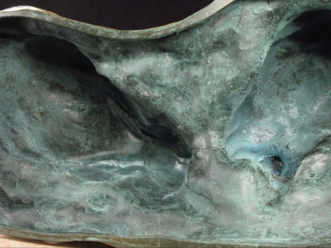 文化勲章受章彫刻家「西村西望」造 彫刻兎に題す 銘「かたらい」ブロンズ像