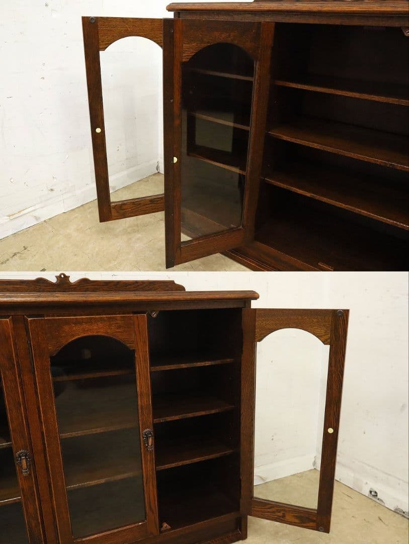 高級 三越家具【ブルージュ】オーク材 サイドボード・キャビネット・飾り棚