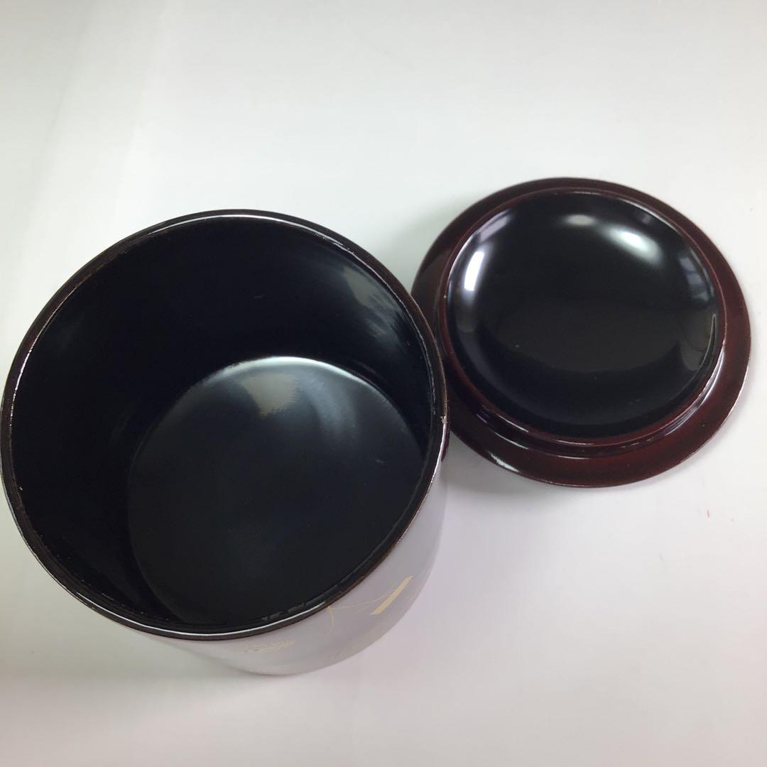 Ｒ５６５　四季棗　『塗師　峯清作』『夜桜　朝顔　稲雀　松喰鶴』　共箱　茶道具