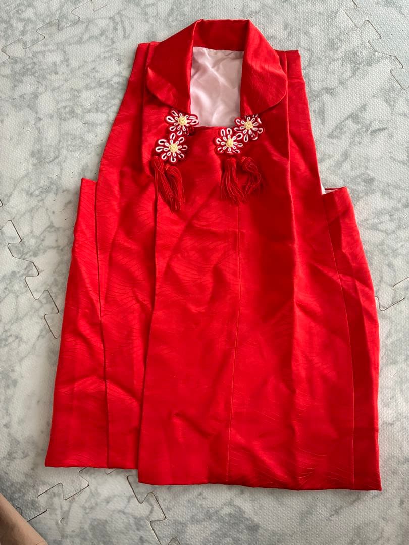 七五三　３歳　着物　アンティーク　被布　セット　正絹