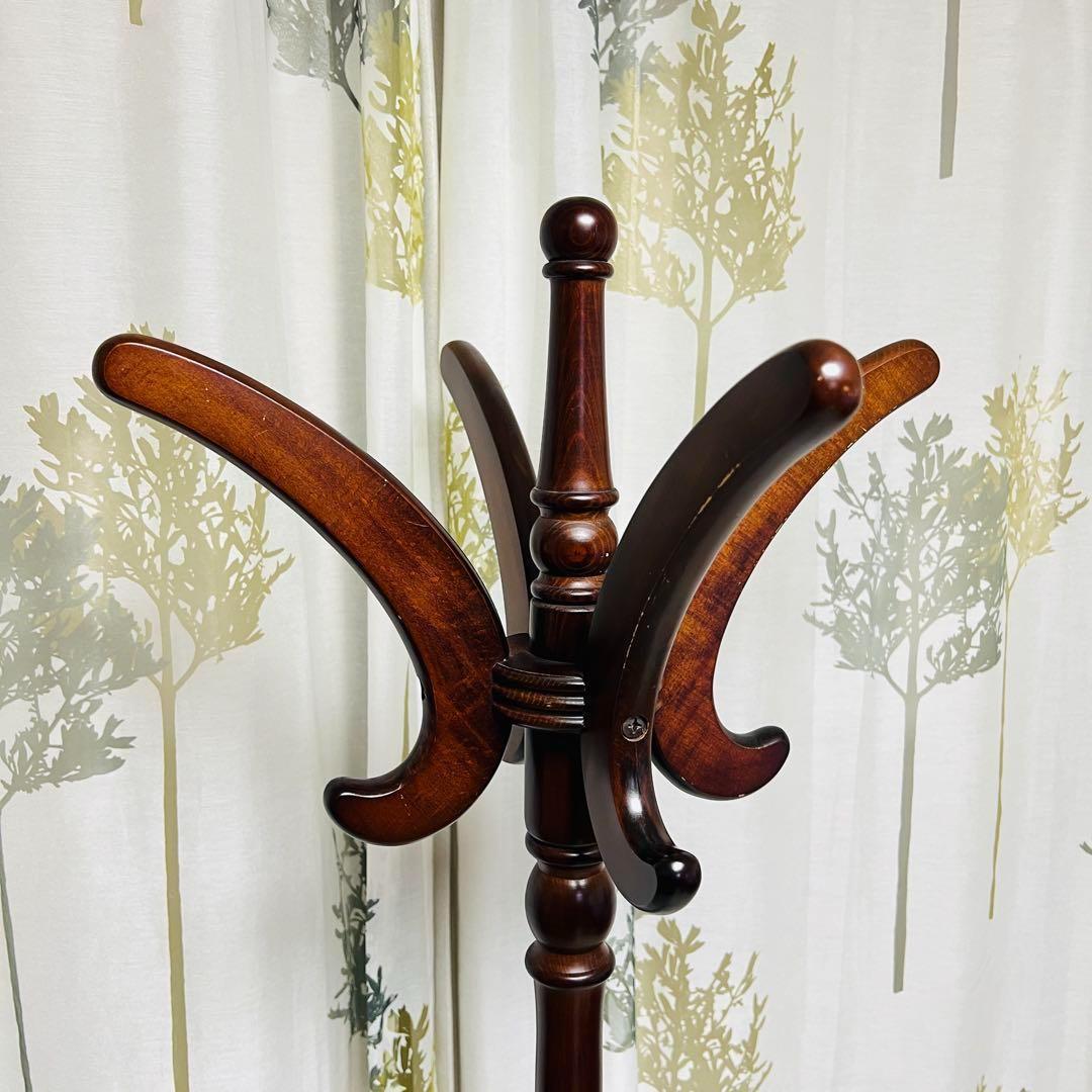 ニチハン　アンティーク　コートハンガー　ハンガーポール　木製