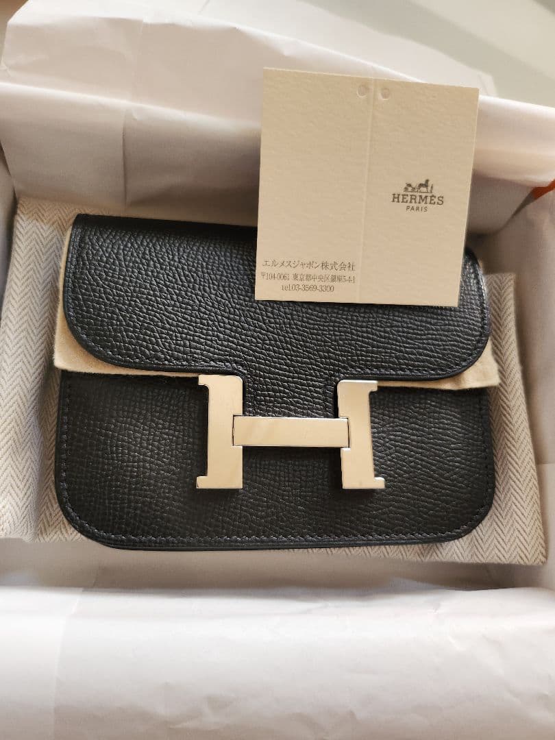 エルメス コンスタンススリム ブラック シルバー金具
