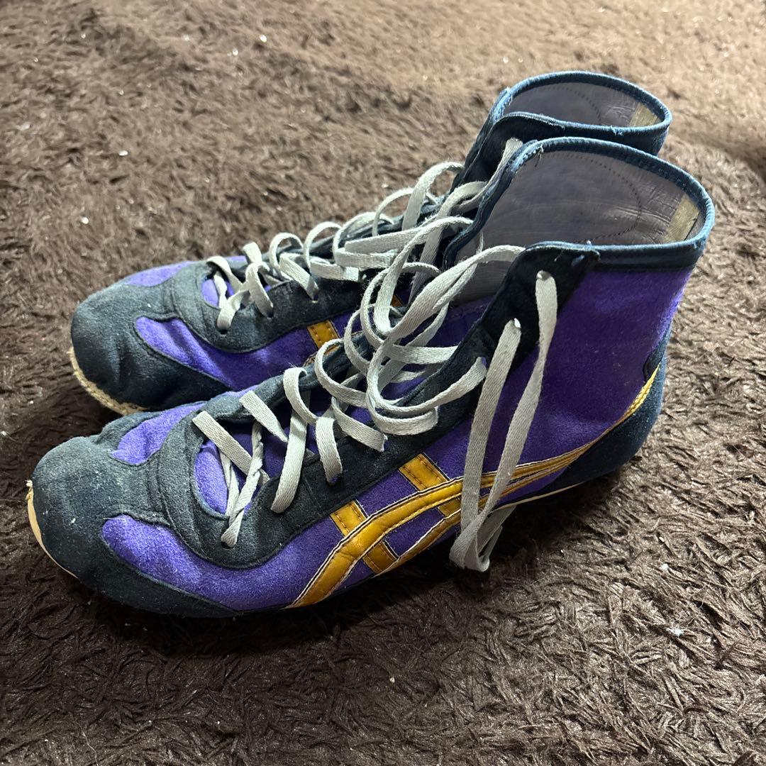 ASICS ボクシングシューズ 紫/金