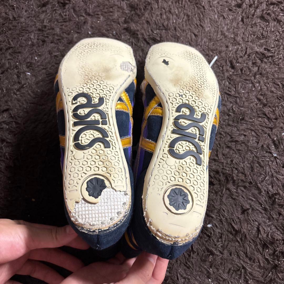 ASICS ボクシングシューズ 紫/金