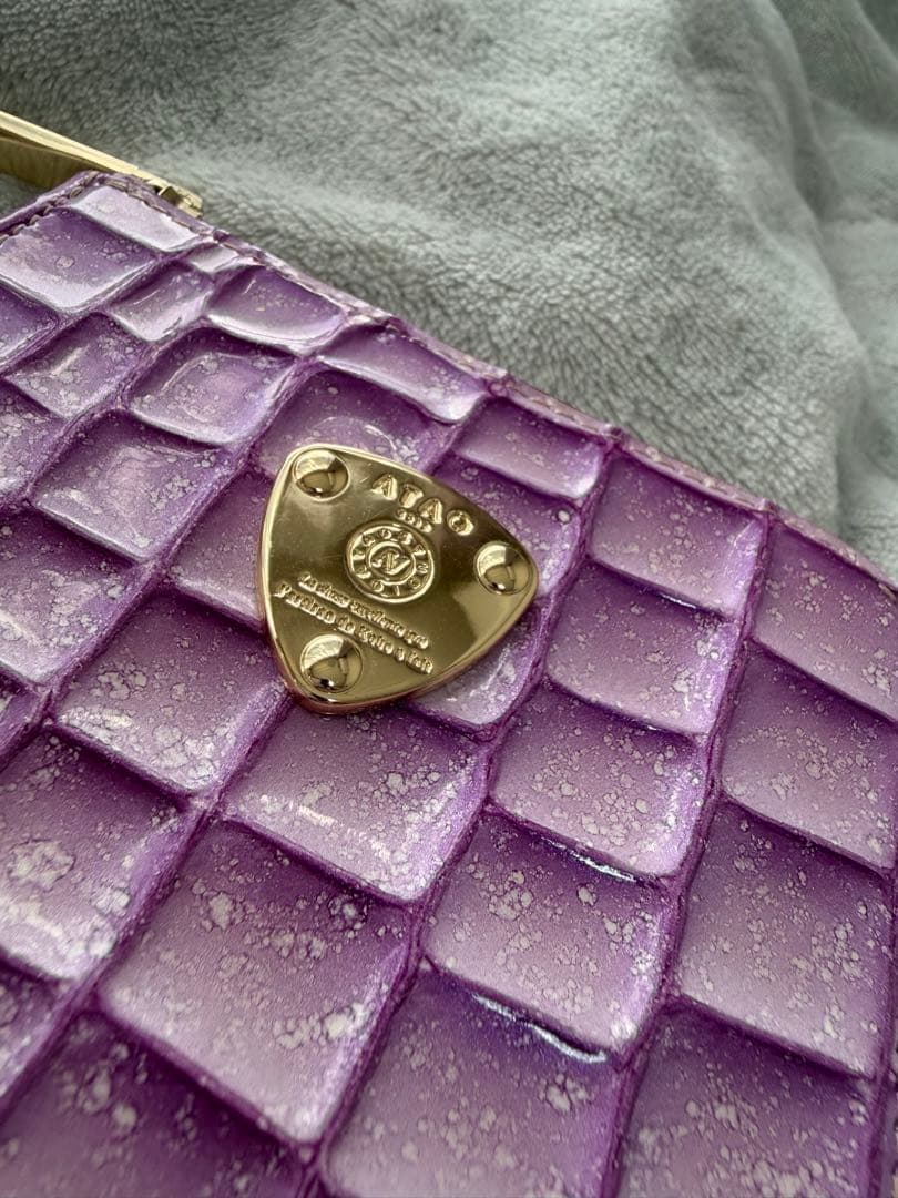 ATAO ミリモ クラリティ ヒーリングラベンダー 折り財布 パープル