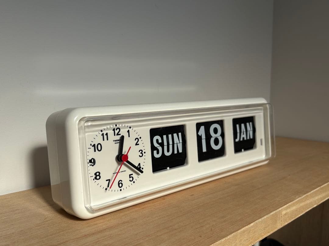 TWEMCO BQ-38 WHITE 置き時計