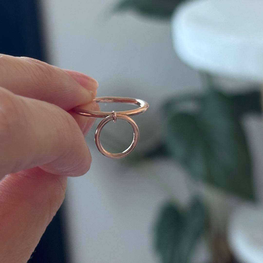 【ete】K10PG 地金デザインリング