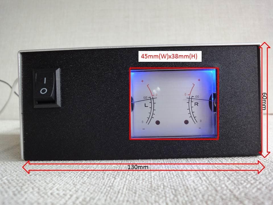 自作 ステレオVUメーター213号機（ＬＲ一体コンパクトタイプ）