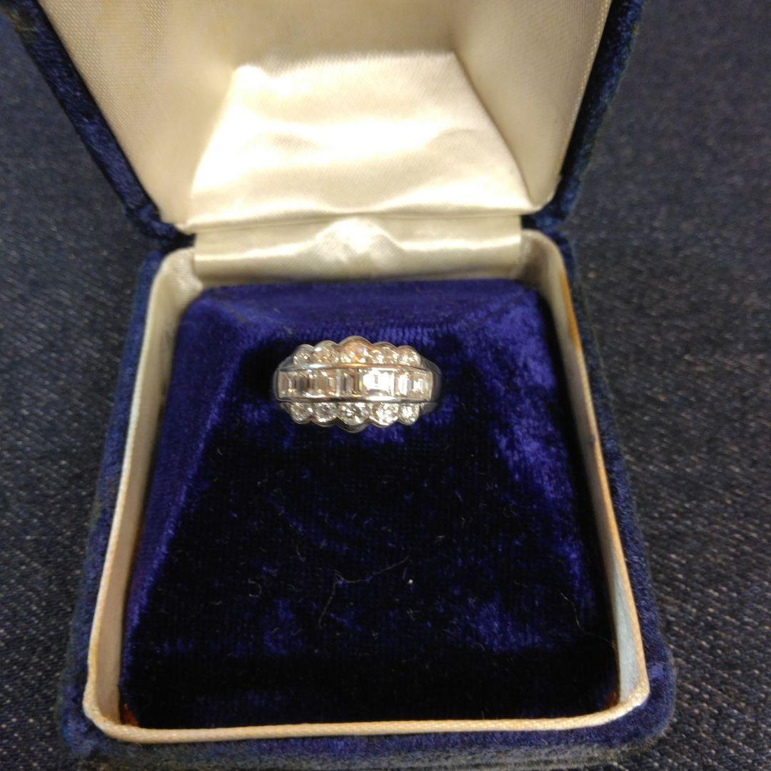 エレガント Pt900 リング ダイヤモンド　中古品