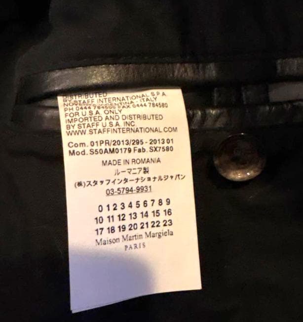 Maison Martin Margiela 本人期 2013 八の字ライダース