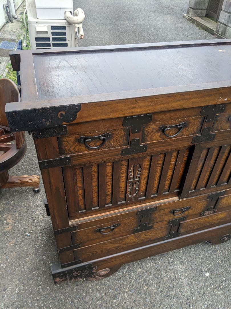 断捨離時代家具　時代箪笥　車箪笥 薬箪笥 和箪笥 アンティーク