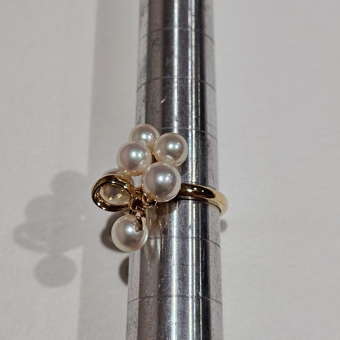 1678 ミキモトパールリングK18YGイエローゴールド9号