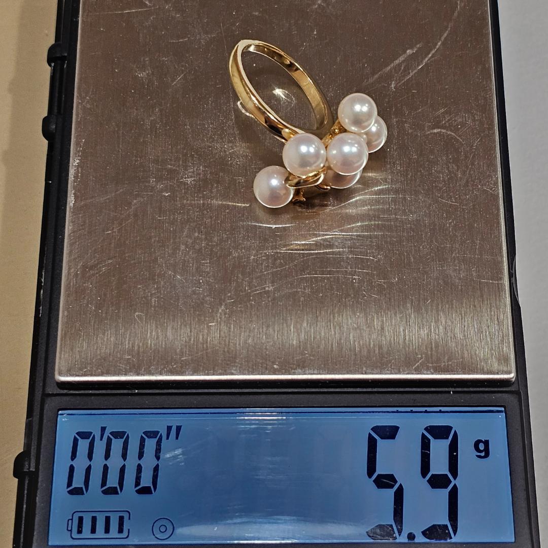 1678 ミキモトパールリングK18YGイエローゴールド9号