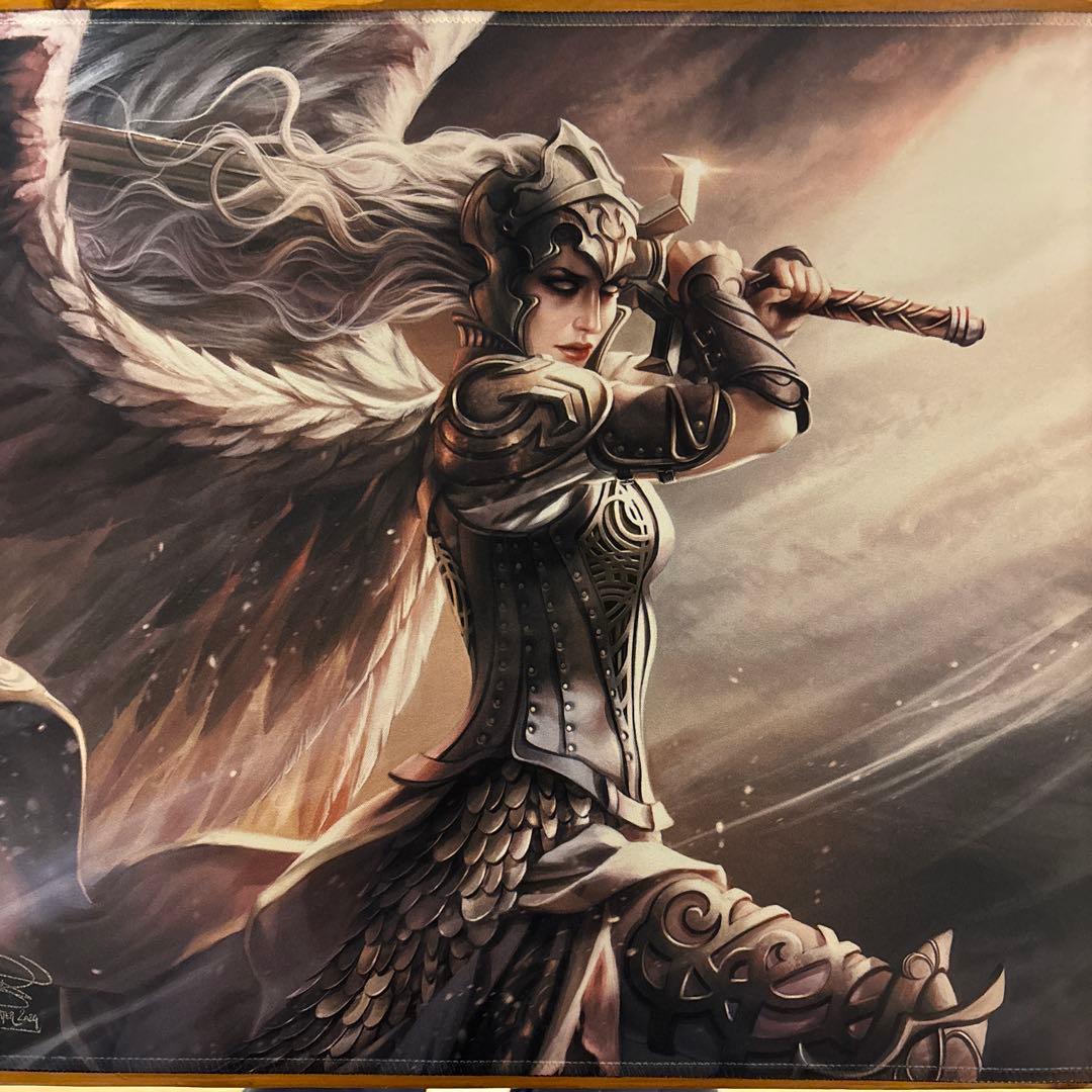 MTG 天使・トークン　プレイマット　サイン・シリアル入り