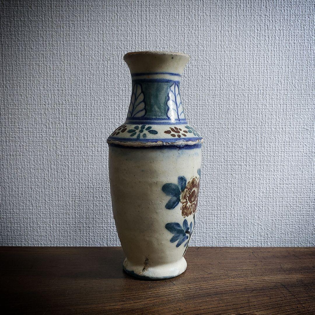 一輪挿し　壺　花器　花文様　成化十年　染付　絵付　訳あり　珍品　酒器