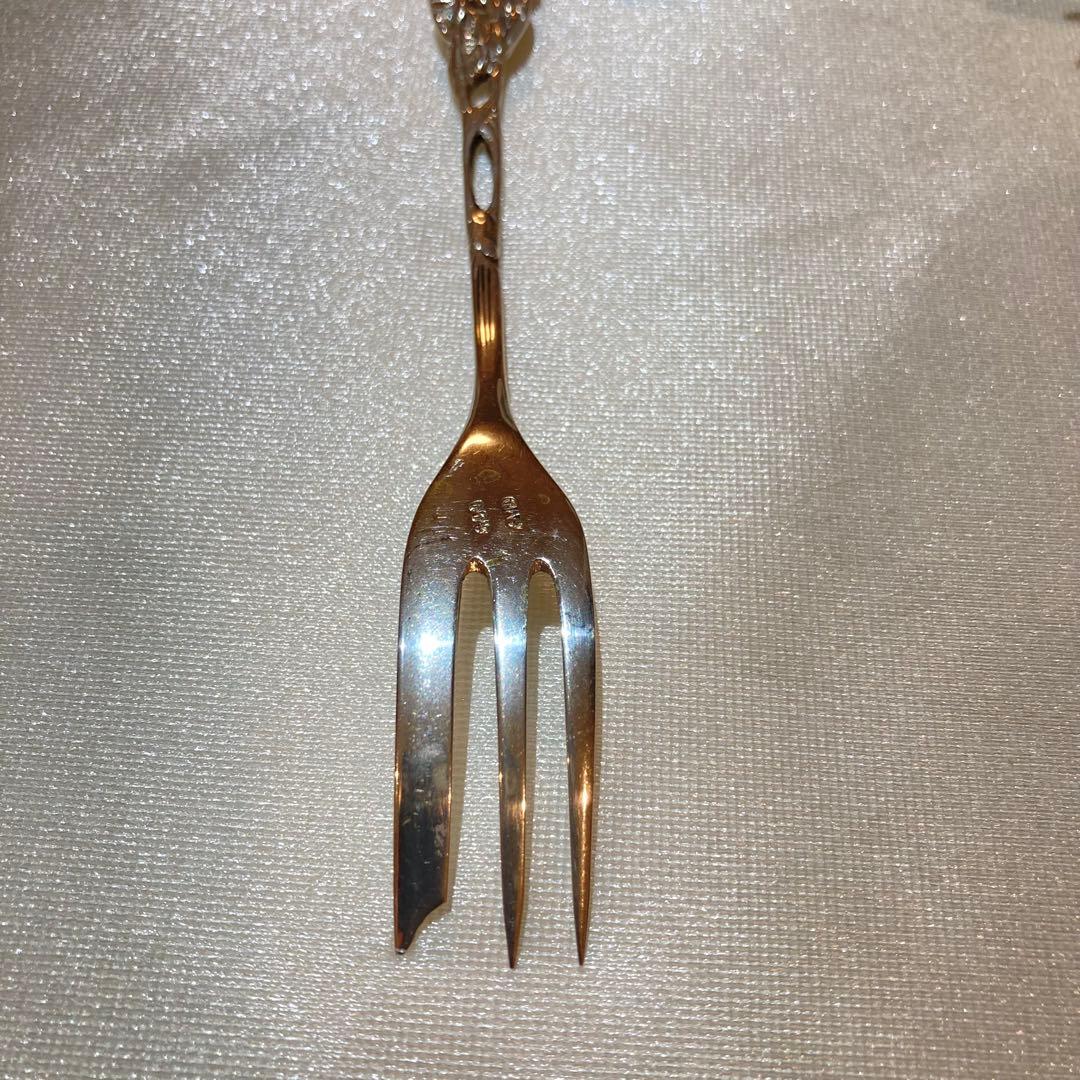 54【Adam Manns】 ヒルデスハイムローズ純銀フォーク 6本