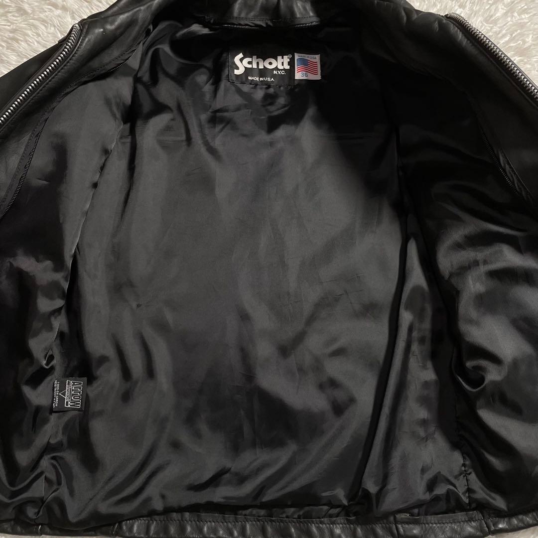 ショット シングルライダースジャケット レザージャケット ライナー付き 643
