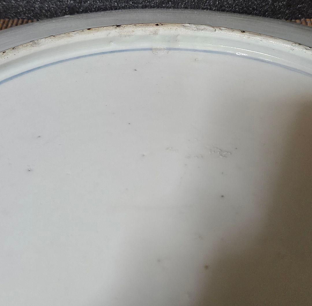 【名品❗】江戸末期～明治初期　古伊万里　金襴染錦　桜に雲錦大波市松文　最上作大皿