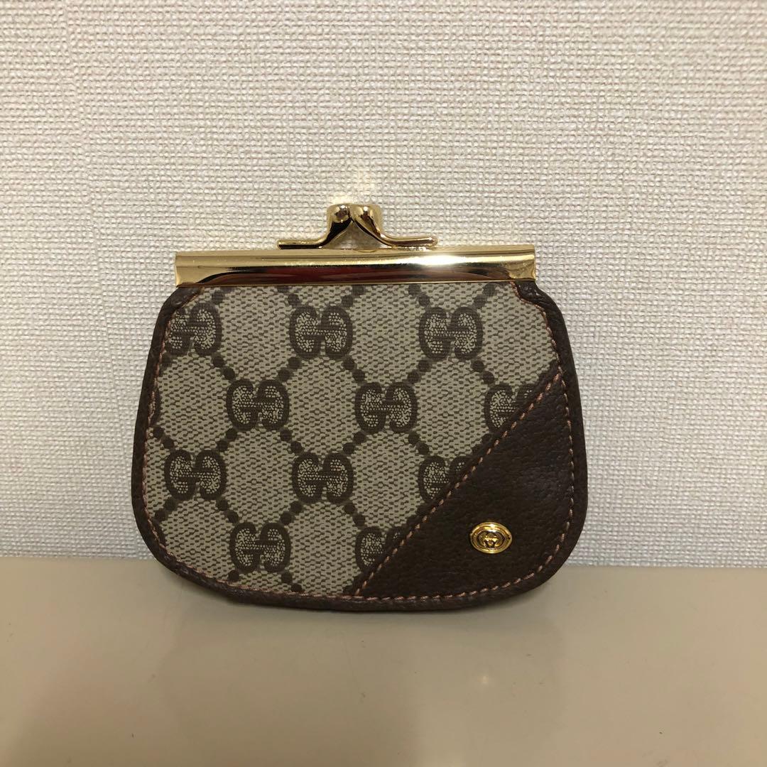 Ｎagi✨様 グッチ　ケース　がま口　GG 柄　PVC レザー