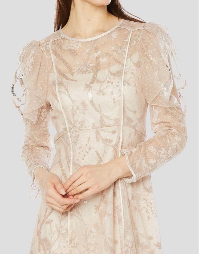 SNIDEL シャイニーエンブロイダリーワンピース　オケージョン