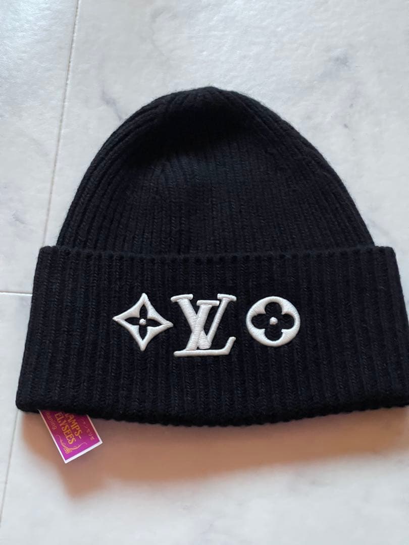 tLOUIS VUITTON ブラック ビーニー M77872