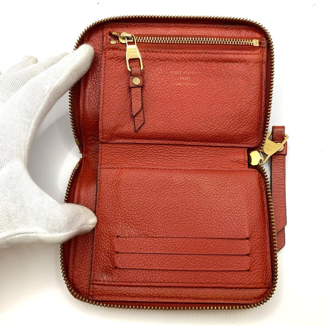 ルイヴィトン アンプラント ジッピーウォレット ラウンドファスナー 折り財布 革