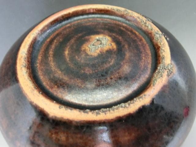 建水■飴釉 箆目溢し 古い時代物茶器 お茶道具 桐箱 古玩 古陶器 時代物骨董■