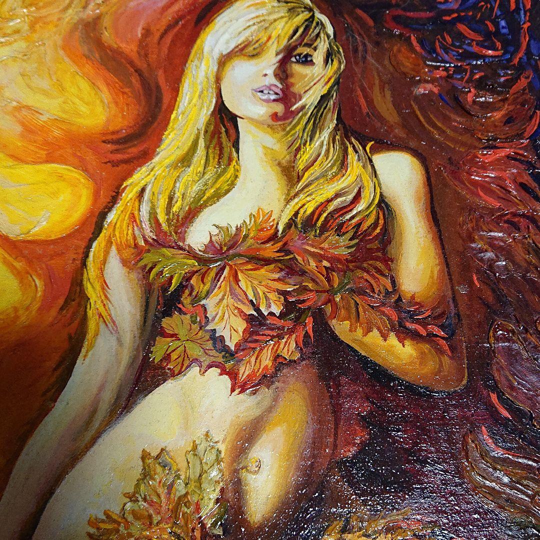 夏さん専用。女性の 油絵 です。