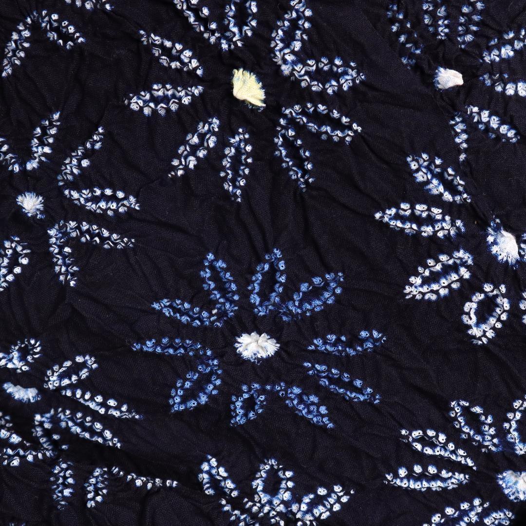 2898★かわいい花柄　絞り　浴衣反物★有松　鳴海★