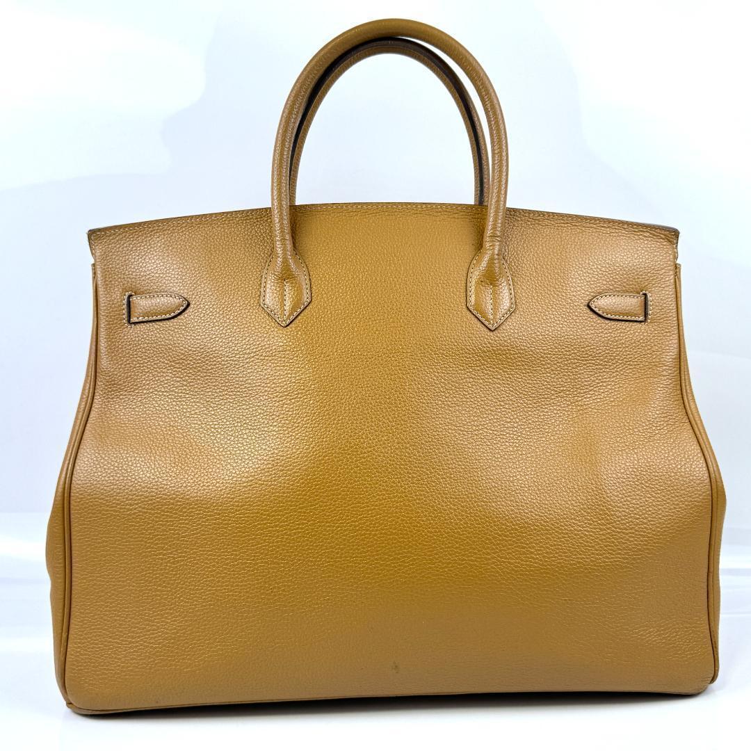 美品 本革 ハンドバッグ キャメル フラップ 嘉手納 鍵 ベルト レザー