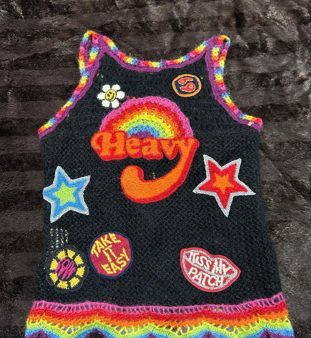 美品　ヒステリックグラマー　ワッペン付きニットベスト