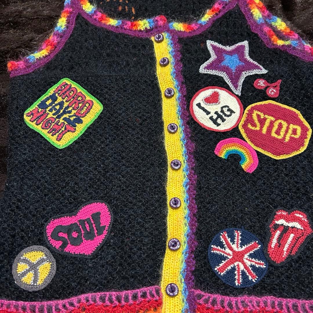 美品　ヒステリックグラマー　ワッペン付きニットベスト