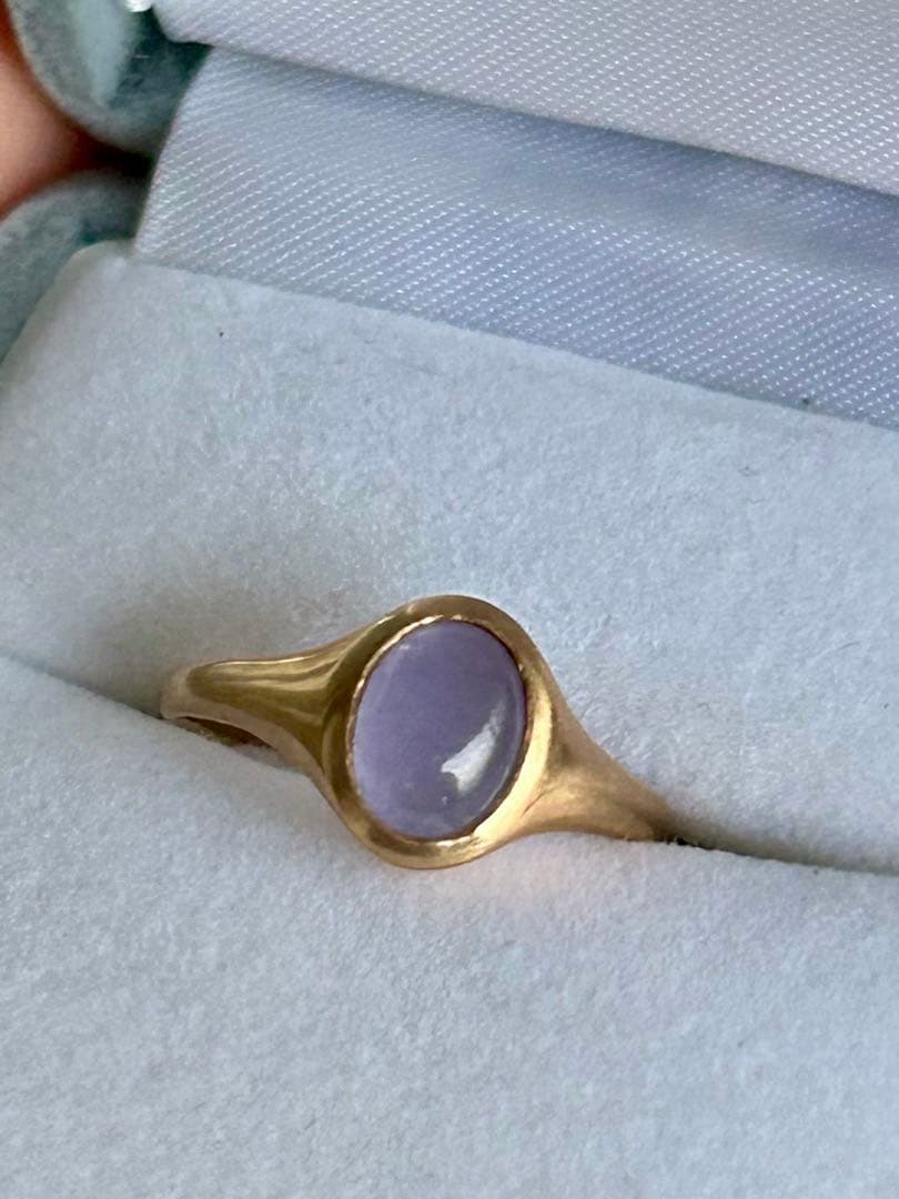 K10 ラベンダー翡翠　リング　Me.ie アッシュペーフランス　ハリックァ