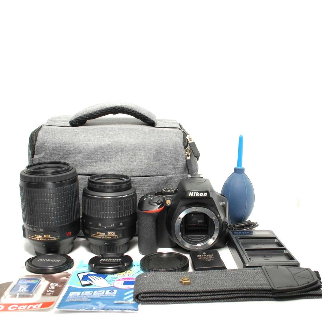 ☘️スマホ転送✨手ブレ補正レンズ付☘️Nikon D3500 望遠ダブルズーム