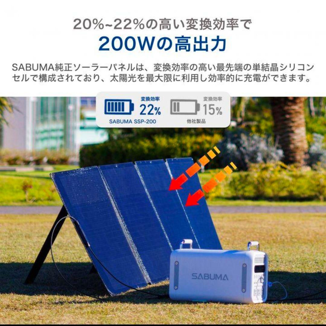 【新品・未使用品】SABUMA　ソーラーパネル200W　SSP-200