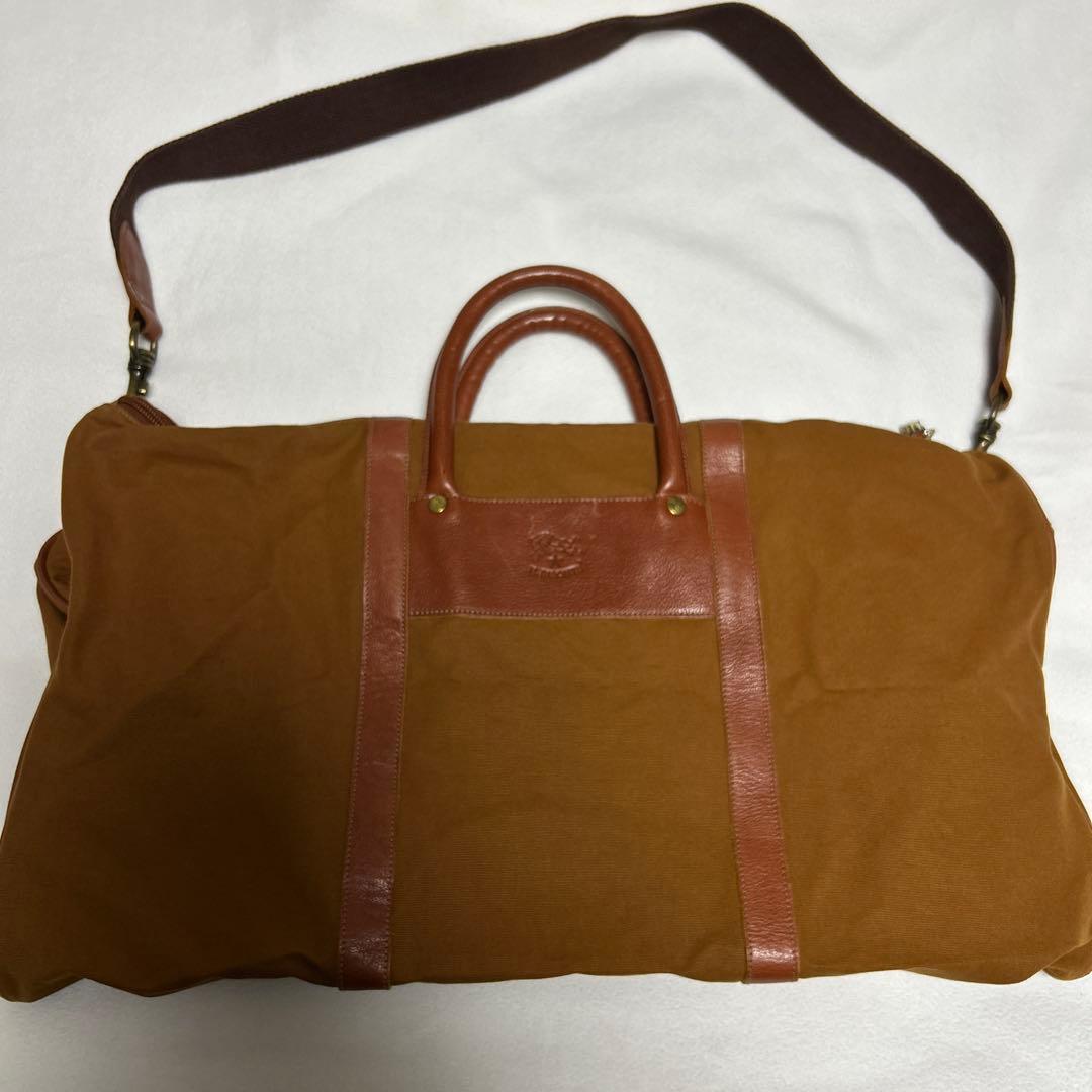 IL BISONTE ボストンバッグ ブラウン キャンバス