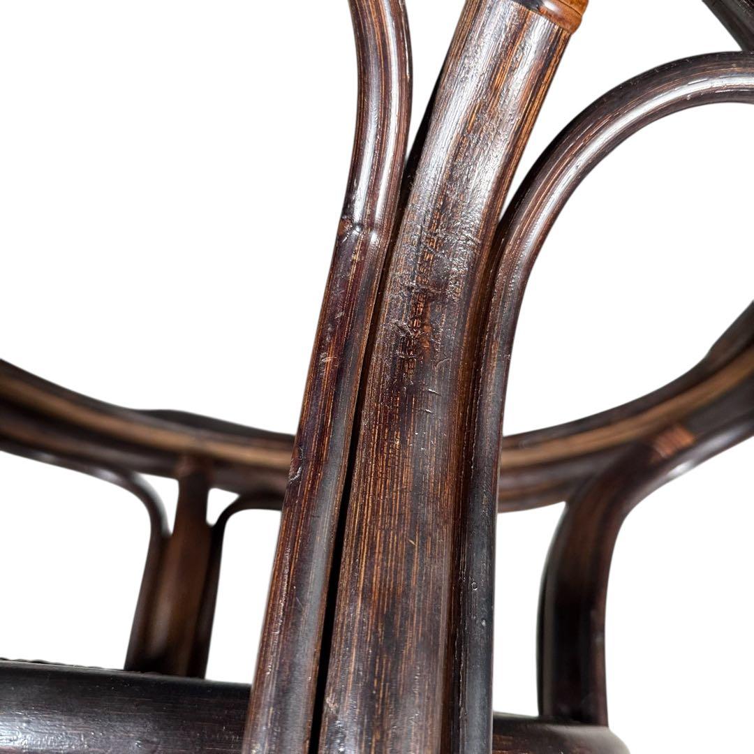 HR779 ラタン　籐　ガラストップテーブル