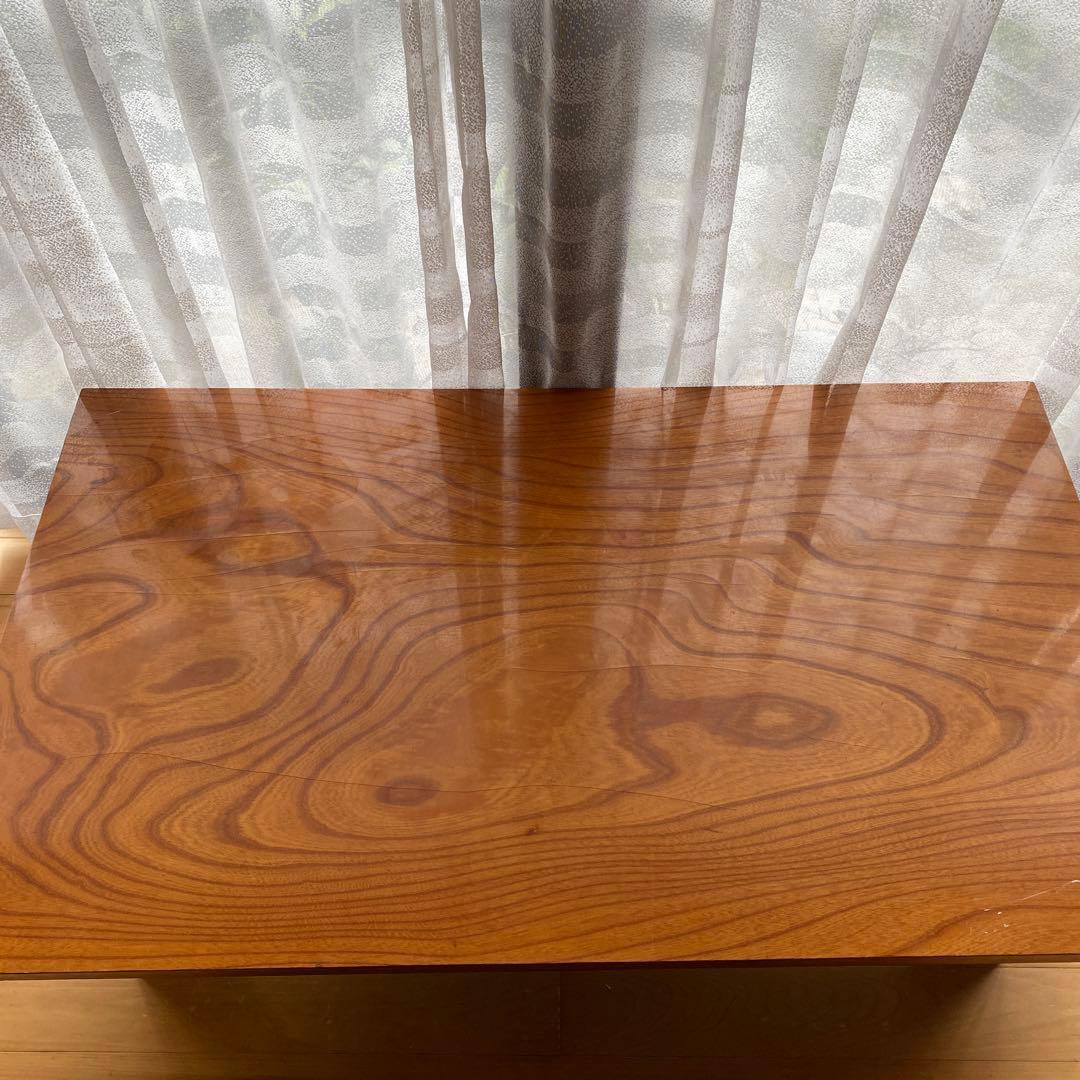 和室　ローテーブル　木目調 大きめ 木製座卓　　古家具　約７４✖️１２８✖️３２㎝