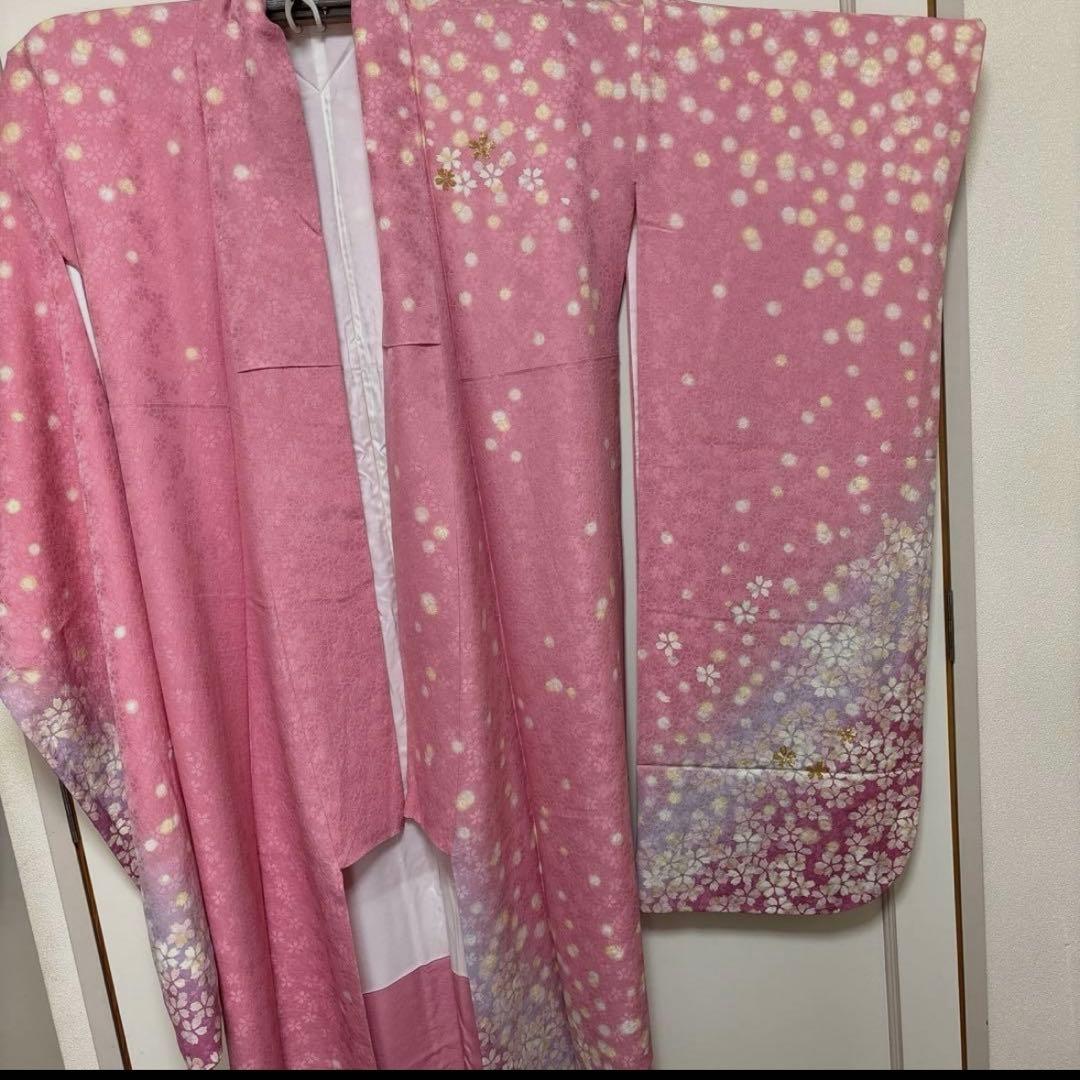 ❤️振袖　着丈174cm 袖丈69cm M〜Ｌ 袋帯　6点フルセット　正絹