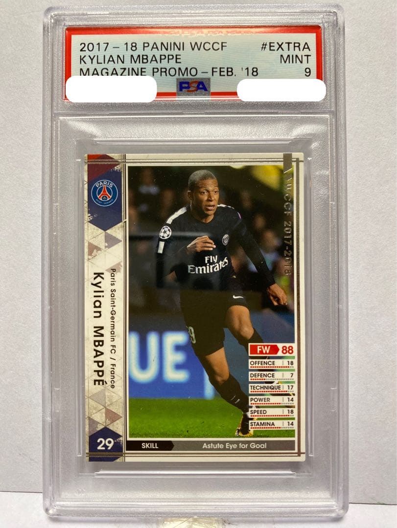 2017 Panini WCCF Mbappe ムバッペ RC PSA9