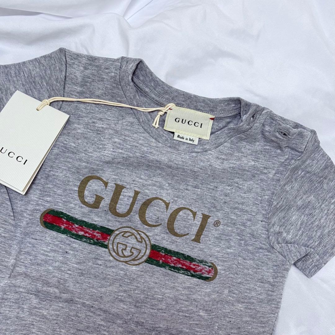 【新品】GUCCI キッズTシャツ ベビー GUCCIロゴTシャツ