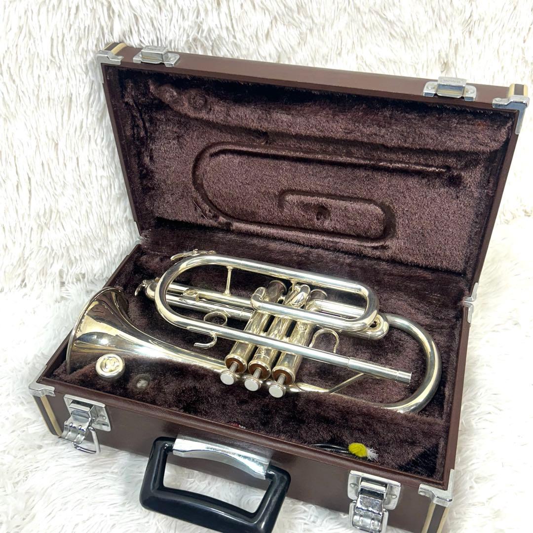 【美品】YAMAHA ヤマハ YCR-3330S コルネット シルバー 動作確認