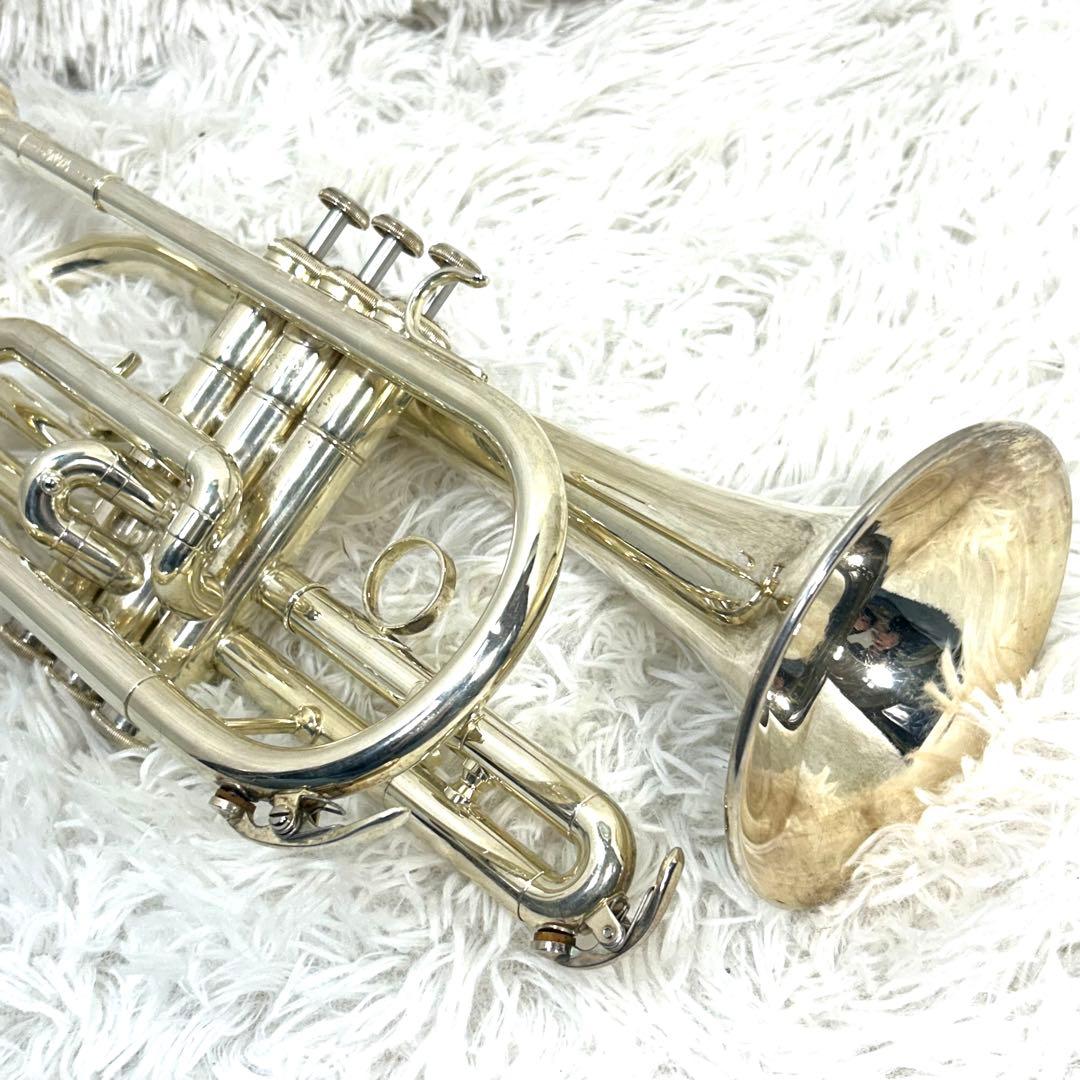 【美品】YAMAHA ヤマハ YCR-3330S コルネット シルバー 動作確認