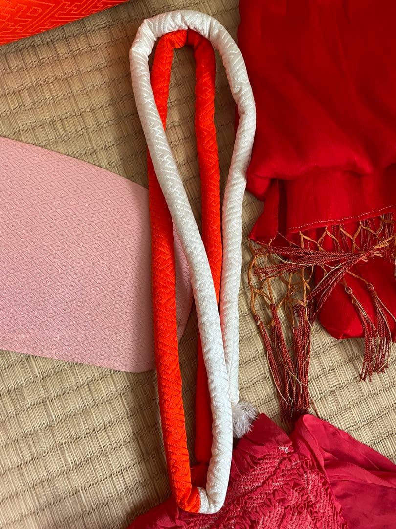 七五三用花柄着物と小物セット